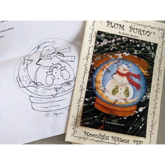 2 Plum Purdy Christmas Holiday Wood Ornament Kits Tole Painting - Picture 6 of 6